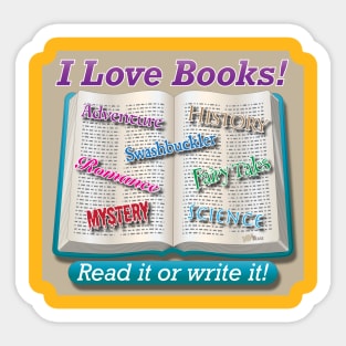 I Love Books Sticker